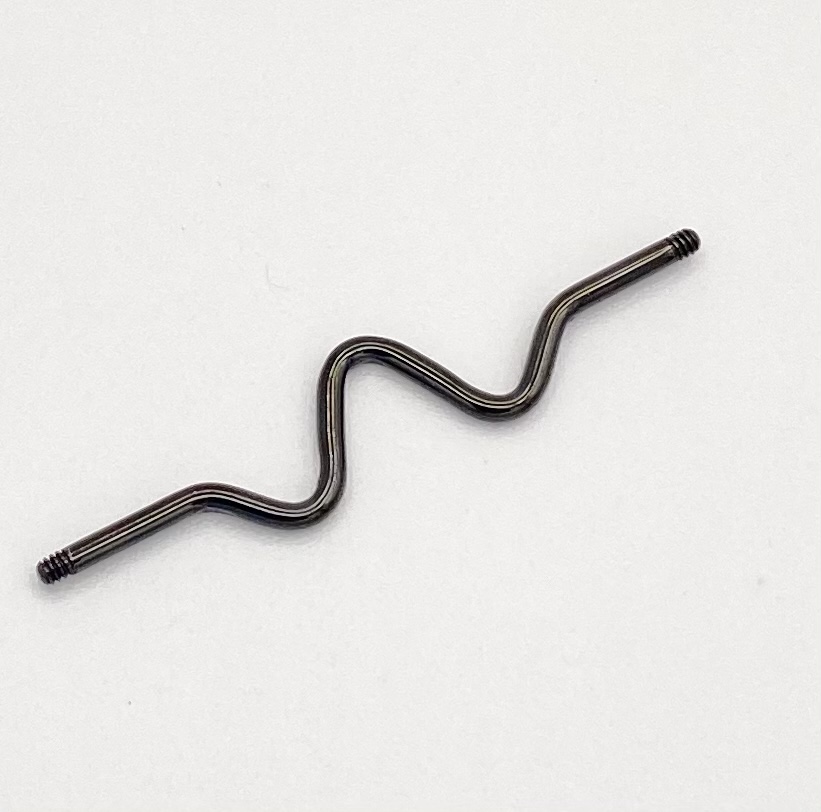 Barre 1.6mm ondulée noire