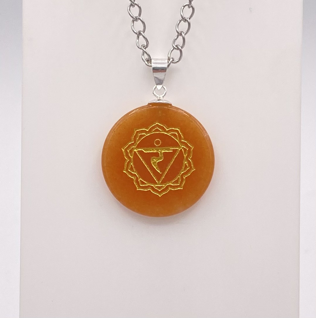 Pendentif chakra du plexus solaire Jade