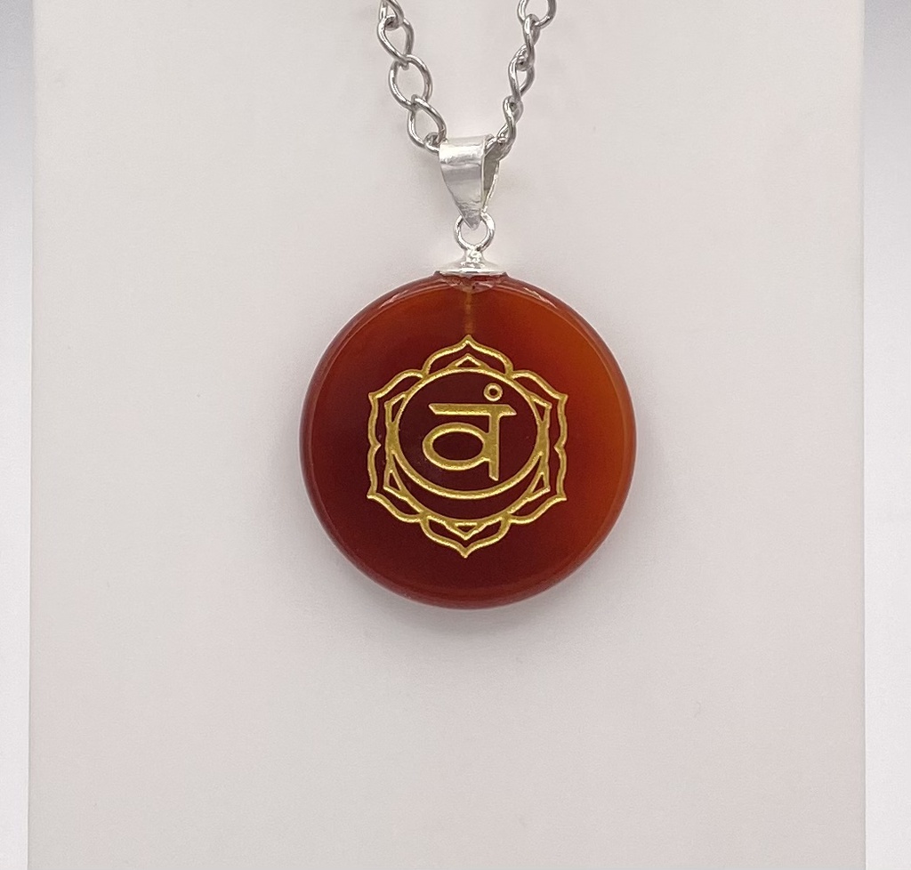 Pendentif chakra sacré Cornaline