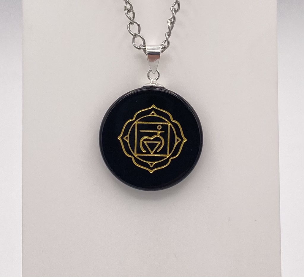 Pendentif chakra racine Obsidienne