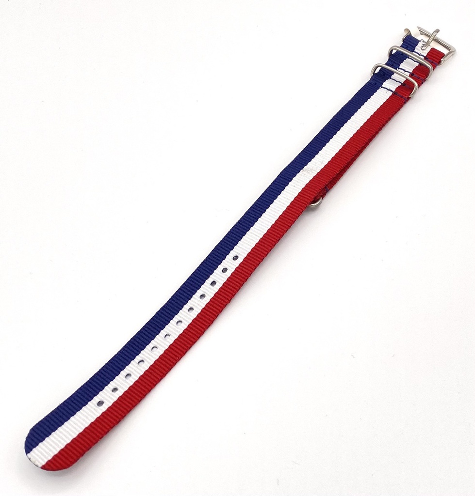 Bracelet nato bleu blanc rouge