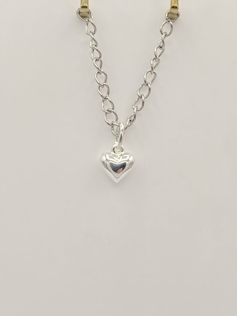 pendentif coeur bombé 6mm argent