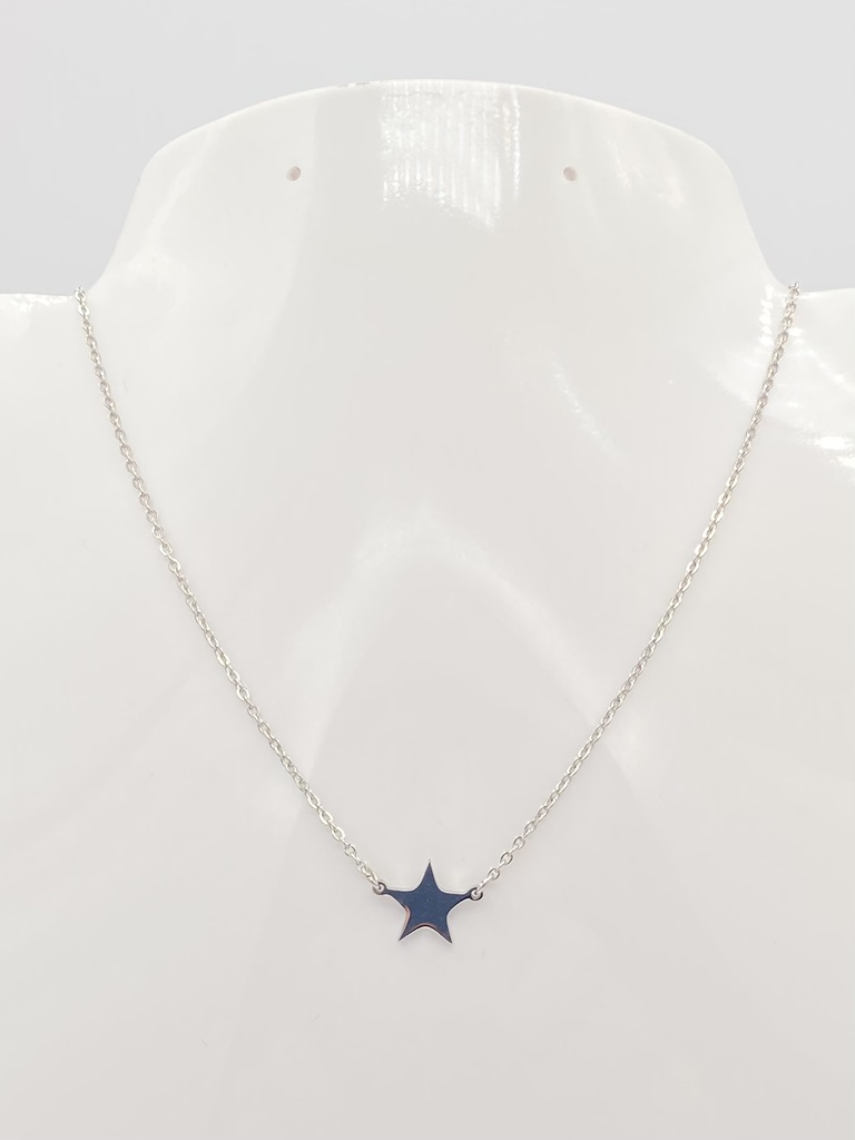 Collier acier étoile