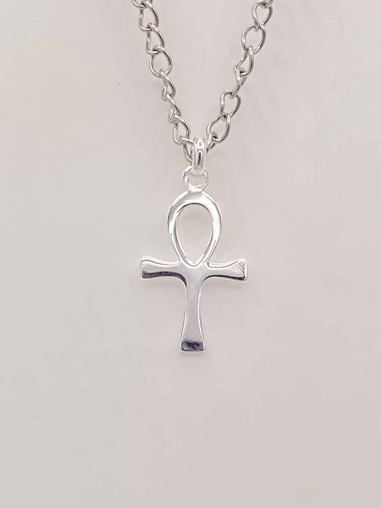 pendentif croix du Nil 22mm argent