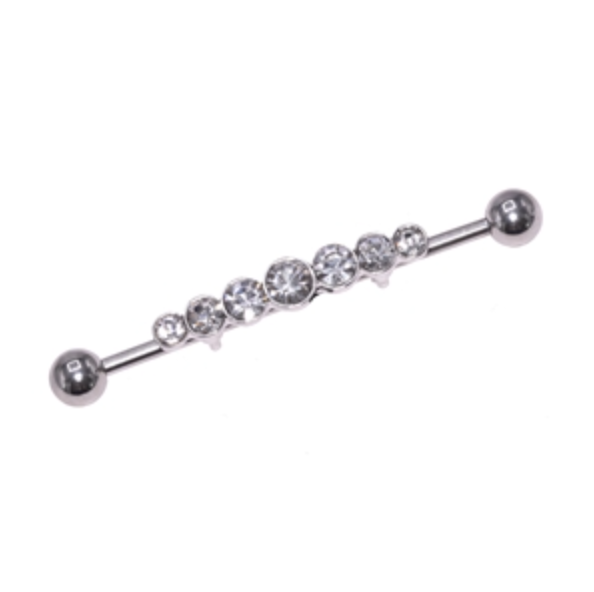 Piercing industriel 5 strass