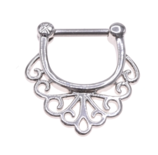 Piercing septum dentelle acier