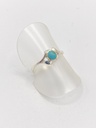 Bague argent vagues et turquoise