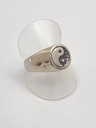 Bague yin yang acier