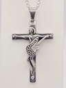 Pendentif croix Johnny acier