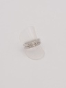 Bague acier rainure et strass