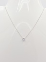 Collier acier strass blanc