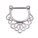 Piercing septum dentelle acier