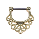 Piercing septum dentelle doré