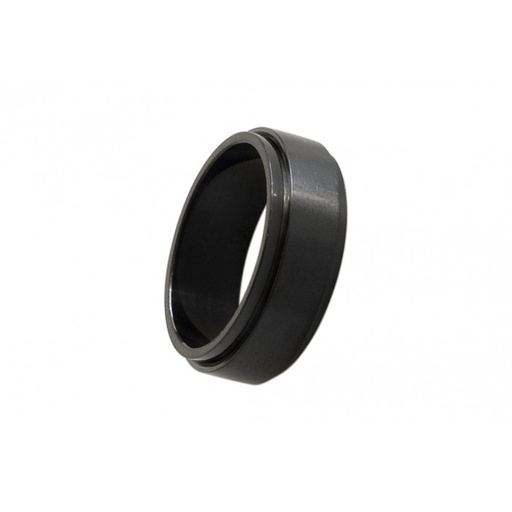 Bague acier anti-stress noire brossée