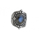 Bague argent pierre labradorite et vignes