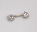 Piercing téton strass soleil