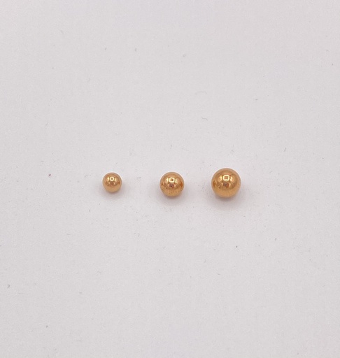 Bille acier or rose 316L 1.6mm