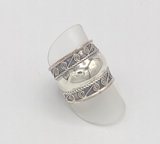 Bague argent balinaise à S