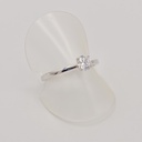 Bague argent solitaire strass rond 5mm griffé