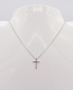 Collier acier croix 15mm