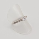 Bague argent solitaire et micro-strass