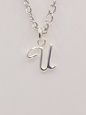 Pendentif U manuscrit argent