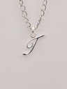 Pendentif T manuscrit argent