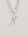 Pendentif N manuscrit argent