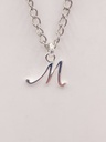 Pendentif M manuscrit argent