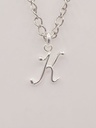 Pendentif K manuscrit argent