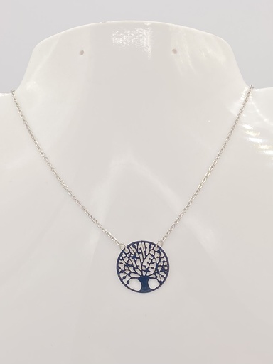 Collier acier arbre de vie